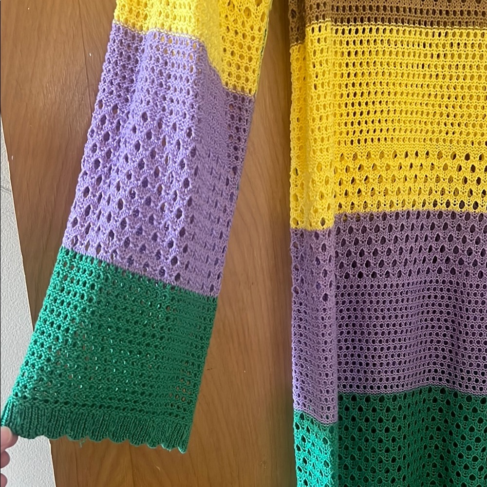 Multicolor Striped Knit Cover-Up - Picture 4 of 6